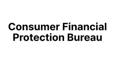 "Consumer Financial Protection Bureau logo with bold black text on a white background."